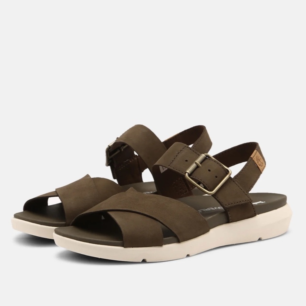 Women's Timberland Wilesport Olive Green Leather Strap Sandals olive - Picture 3 of 15